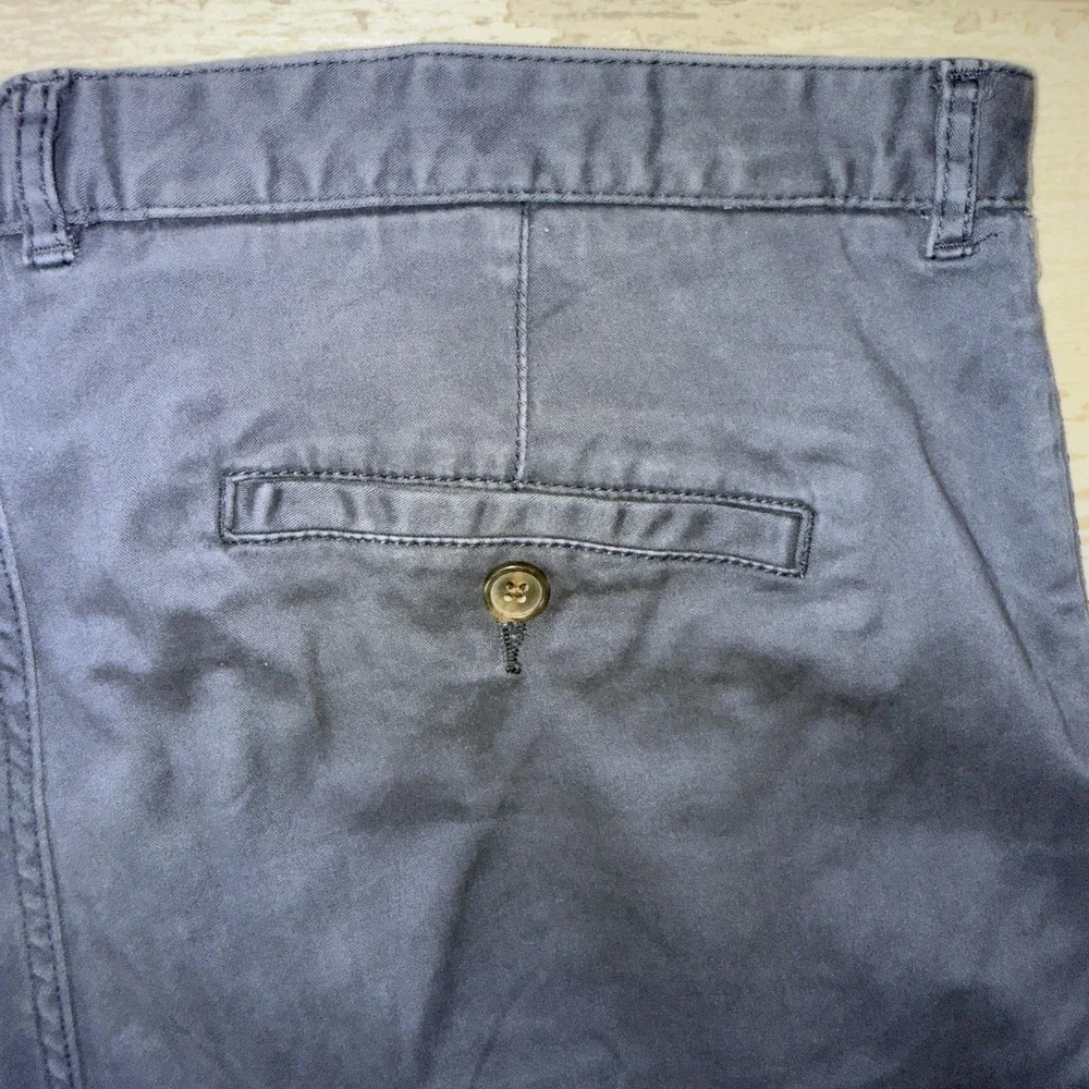 JACHS Chino Shorts Mens 34 Blue 10 Inseam Flat Front Casual Cotton Summer